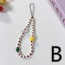 手机吊饰，手机挂绳，一只熊，彩虹，表情符号，卡通，一面镜子手机保护壳可用作化妆镜兼容iPhone16/7/8/11/12/13/14/15/X/XR/Xs/Plus/Pro/Pro Max/SE2 - 米色 - 查看 32