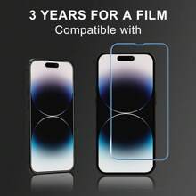 3 Stücke HD gehärtetes Glas Bildschirmschutz kompatibel mit iPhone 6/7/8/X/XS/XS MAX/XR/11/12/13/14/15/SE/PLUS/PRO/PRO MAX/MINI