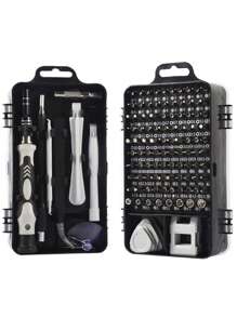 Zestaw precyzyjnych śrubokrętów, zestaw narzędzi do naprawy elektroniki, bity do 'a, komputera, PC, laptopa, telefonu, tabletu, majsterkowania domowego, konsol do gier, okularów, zegarka, dzwonka do drzwi, 115 w 1