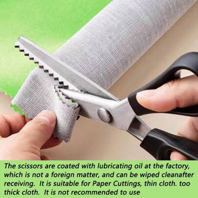 1 Pair Of Serrated Scissors, Suitable For DIY, Tailor Cloth, Leather, Paper Cutting And Decoration
