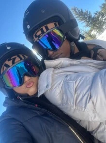 POLASUP 3 In 1 Set - Large Size Ski Goggles With Eye Cover, All-Inclusive Women Fashion Decorative Soft Rubber Ski Goggles, Anti-Fog, Anti-Sand Goggles For ATV, Karting, Hiking, Skydiving, Adjustable Strap Easy Comfort Casual Outfits Outdoor Cycling Glasses For Summer Beach Vacation, Outdoor, Travel Skiing Snow Windproof - Multicolor - View 3