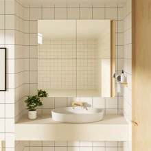 4 pièces Ensemble de carreaux de miroir, miroir doux acrylique DIY combinable pour décoration murale avec adhésif et anti-chute, miroir acrylique trempé incassable, sans cadre et auto-adhésif - idéal pour la chambre à coucher, la salle de gym et le placard, installation facile, design gain de place