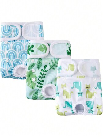 1PC Reusable Washable Dog Sanitary Pants Female - Highly Absorbent Doggie Diapers - Size Adjustable Puppy Diapers For Dog Period Panties
