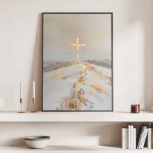 Tranh treo tường hình thánh giá Cơ đốc giáo hiện đại, tranh Chúa Giê-su Christ kèm câu Kinh Thánh, thích hợp cho phòng ngủ, phòng khách hoặc văn phòng, quà tặng Cơ đốc giáo, có tùy chọn không khung hoặc có khung. - Nhiều màu - Xem 1
