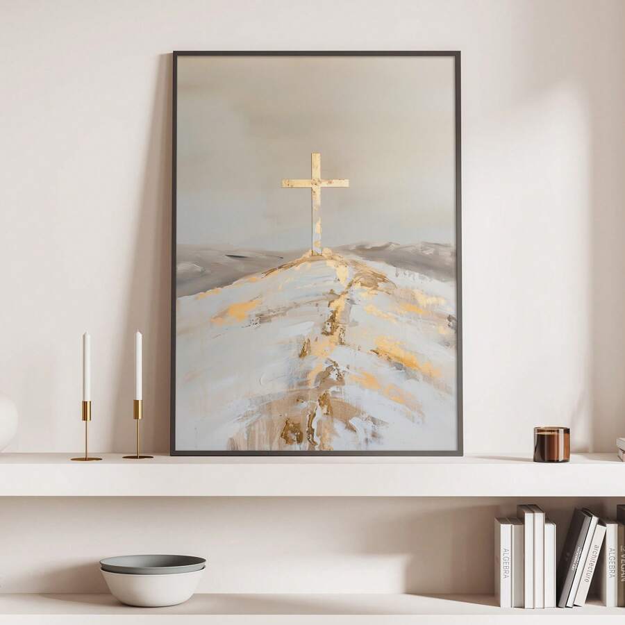 Tranh treo tường hình thánh giá Cơ đốc giáo hiện đại, tranh Chúa Giê-su Christ kèm câu Kinh Thánh, thích hợp cho phòng ngủ, phòng khách hoặc văn phòng, quà tặng Cơ đốc giáo, có tùy chọn không khung hoặc có khung. - Nhiều màu - Xem 1