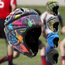 1 件高强度橄榄球头盔，耐冲击，可调节尺寸，适合美式和英式橄榄球