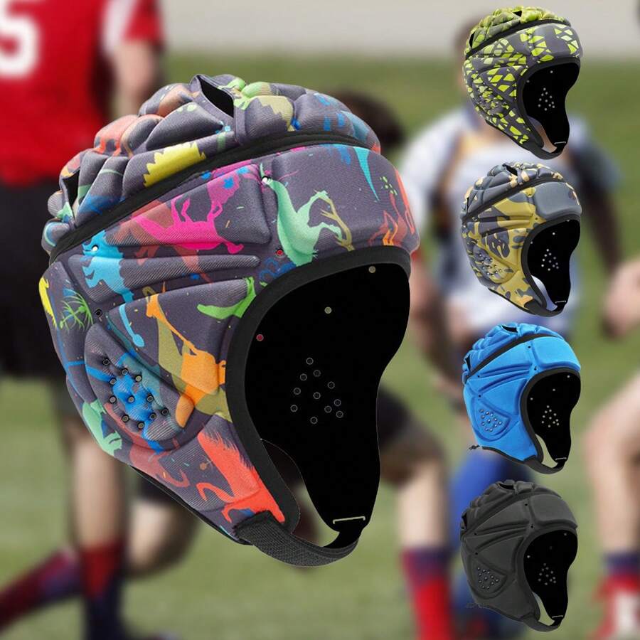 1 件高强度橄榄球头盔，耐冲击，可调节尺寸，适合美式和英式橄榄球