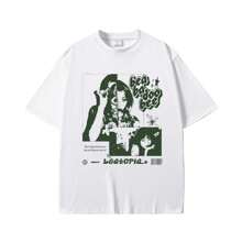 Limited Beabadoobee Beatopia Inspired Album T-Shirt Men Women Fashion Oversized Short Sleeve Summer Male Vintage Causal Tshirt - 白色 - 查看 1