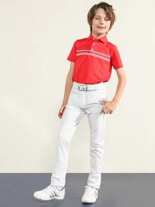 Camisas polo para niños preadolescentes - Rojo - Ver 4