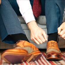 3 Pares Calcetas de Vestir para Hombre, Negras, Suaves, Resistentes, Elásticas, Resorte Alto - Calcetas Largas Negras para Caballero o Unisex - Blanco y Negro - Ver 4