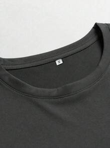 Camiseta de manga corta de cuello redondo con estampado de águila casual para hombre, de verano