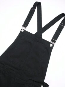 Men's Distressed Skinny Fit Bib & Brace Denim Overalls, Fashion Casual Jeans Dungarees