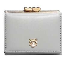 Cartera de mujer AMRINUGL gris, recubierto, gran capacidad, diseño práctico, talla única