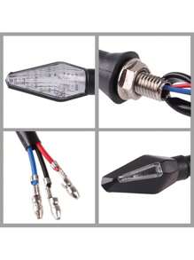 Kit Pisca Seta Para Moto De Led  Universal Com Traseira Led Lightes De Acessorios - Multicolorido - Visão 4