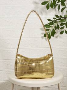 1 pieza Bolso Baguette bandolera de color brillante para niñas, bolso de axila, adecuado para uso diario, mejor opción de regalo
