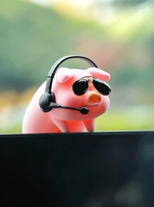 Cartoon Pig Car Pendant Rearview Mirror Decor
