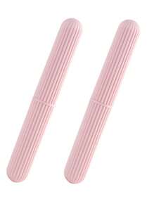 1/2/4pcs Portable Toothbrush Case, Travel Toothbrush Holder, Plastic Portable Toothbrush Carrying Case, Outdoor Bathroom Toothpaste Rack, Storage Box, Organizer, Travel Toiletry Cup, New Creative Toothbrush Holder, Dust-Proof Storage Box, Bathroom Accessories, Toiletries, Travel Essential, Beach, Summer, Business, Bathroom Travel Essential, Women, College Dorm, Travel Essential, School Supplies, Back To School - Multicolor - View 12