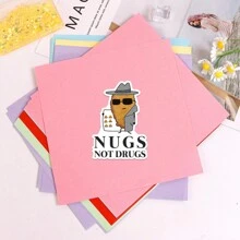 Funny "Nugs Not " Chicken Nuggets Dealer Vinyl Waterproof Sticker For Car, Laptop, Wall, Window, Bumper - Multicolor - View 4