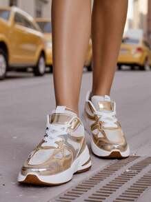 Royalfashion Damen Sneaker Fiefo - Gold - Übersicht 3