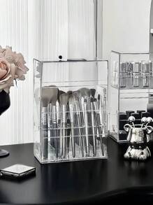 1pc High-End Makeup Brush Holder, Lipstick Rack, Vertical Storage Box For Dressing Table, Requires Installation For Space Saving - Multicolor - View 6