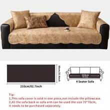 1pc Premium Luxurious Gold Floral Pattern Sofa Slipcover, Non-Slip Home Decor Sofa Cushion Cover, Suitable For Home, Bedroom, Living Room, Office Gifts Birthday Graduation Sofa Cover Couch Cover Sofa Covers Room Decor Living Room Decor