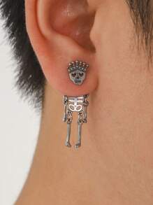 Pendientes góticos vintage estilo calavera con forma de espada de acero inoxidable para hombre, múltiples estilos para elegir, para estilo punk vintage, joyería personalizada adecuada para fiestas, discotecas y reuniones