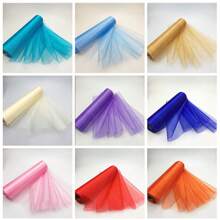 Organza Fabric, Party Backdrop Decoration, Tabletop Center Decor, Chair Back Decor For Wedding, Party, 29CM*2100CM, Organza Bow Chair Back Flower Decor, Organza Backdrop Decor Fabric, Event & Party Decor Organza Backdrop Netting, Outdoor Tent Decor - Multicolor - View 8