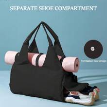 Yoga Mat Bag, Sport Yoga Gym Bag For Women, Lightweight Yoga Mat Bag Carrier With Yoga Strap, Carryall Yoga Tote Bag,Sport Yoga Gym Bag For Women, Handy Luggage Bag Wear-Resistant Large Capacity Storage Travel Bag,Black,Grey,Pink - 黑色 - 查看 4