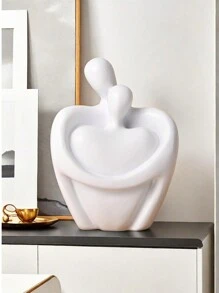 1PC Love Sculpture Ceramic Statue Decoration, Modern Home Decoration, Living Room, Bookshelf, Desk Decoration, Bedroom Bedside Table Decoration, Anniversary Gifts Birthday Graduation