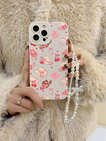 1pc Perforated Straight Edge Cherry Denim Baseball Cap, Thickened Anti-Knock Painting, Handmade Beaded Bracelet, Phone Case Compatible With Iphone 16/16 Pro/16 Plus/16 Pro Max, IPhone 15 Pro Max, Apple P13, P14, P11 Soft Shell, P12 Anti-Knock XS, XR/7 8 P, 7 8 GES2, A50, A12, A32, A52, A72, A51, A21S, A13, A14, S22 Ultra, S23, A33, A53, S20 FE, Redmi 11, 12 Pro, 12/12X, Note 11, 9A, 9C, Polox3 NFC, Redmi 10, Redmi 9, Note 9, 12C, Note 11 Pro, Redmi 10C, Note 8 Pro