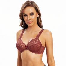 MELENECA MELENECA Women's Full Coverage No Padding Plus Size Lace Underwire Bra