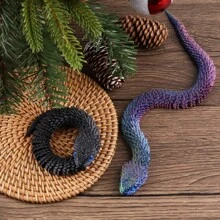 3D Printed Copperhead Snake Egg Model, Vivid Toy With Adhesive Eyes, Snake Statue, Party Decoration, Desktop Fun Decor, Suitable For Making Decorations, Handheld Fidget - Multicolor - View 3