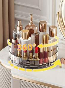 1pc Cosmetics Storage Tray, Rotating Seasoning Rack Holder, Spice Rack Organizer, Desktop Storage Box, Kitchen Utensils, Apartment Essentials, College Dorm Essentials, Back To School, Kitchen Stuff, Home Storage Ttems,Home Decoration,Boho Vibes,For Holiday Beach, Bathroom Collection, Bedroom Collection, Large Capacity - Multicolor - View 2