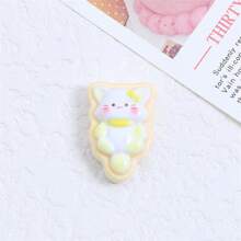 Set de 7 imanes de nevera con diseño de galletas rellenas de gatitos aleatorios, pegatinas decorativas para la cocina