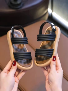 2025新款儿童凉鞋夏季女童浴室室内防滑沙滩鞋软底幼儿女童凉鞋 - 黑色 - 查看 5