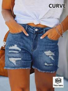 夏季高品质紧身大码牛仔短裤女修身休闲修身热裤性感辣妹裹臀超级短裤