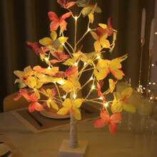 1pc Elegant LED Simulated Butterfly Desk Lamp, Romantic Decor Light, USB/Battery Powered Plastic Tabletop Lamp, Suitable For Valentine's Day, Wedding, Housewarming, Birthday, Holiday, Events, Home And Office - All Seasons