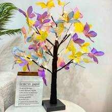 1pc Elegant LED Simulated Butterfly Desk Lamp, Romantic Decor Light, USB/Battery Powered Plastic Tabletop Lamp, Suitable For Valentine's Day, Wedding, Housewarming, Birthday, Holiday, Events, Home And Office - All Seasons