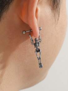 Pendientes góticos vintage estilo calavera con forma de espada de acero inoxidable para hombre, múltiples estilos para elegir, para estilo punk vintage, joyería personalizada adecuada para fiestas, discotecas y reuniones