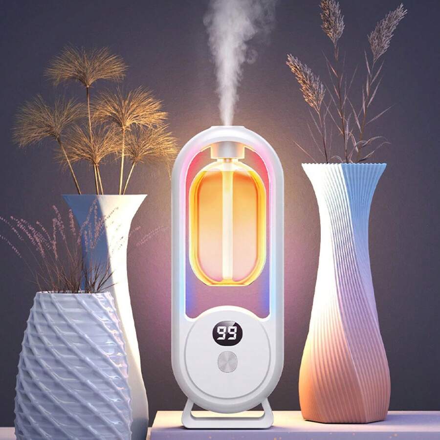 Difusor de aromaterapia de 2 piezas, 50 ml, aceite esencial de aromaterapia, difusor de aromaterapia completamente automático, lavanda y jazmín, Shangri-La Jasmine, aerosol para hotel, desodorante para baño, fragancia para el hogar, difusor de aire