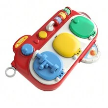 Tableau d'activité avec miroir - Jeu de cause à effet - Jouets d'apprentissage pour bébé - Jouet interactif éducatif pour tout-petits, préscolaire, nourrisson de 18 mois et plus