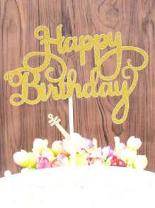 10/20 件生日蛋糕装饰套装，双面闪光，生日快乐蛋糕装饰/纸杯蛋糕装饰，生日装饰品，圣诞节