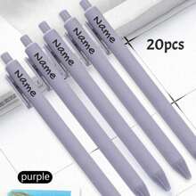 1/2/5/10/20pcs Custom Engraving Color Ballpoint Pens, Back To School Supplies For Kids, Personalized Pens Ballpoint With Name, Personalized Wedding Pen, 14.4cm/5.66in, Pink/White/Mint Green/Sky Blue/Light Blue/Yellow/Light Yellow/Light Purple/Purple/Skin Color, Customized Couple Pen, Personalized Bridesmaid Pen, Groomsman Pen, Office Decor - Multicolor - View 14