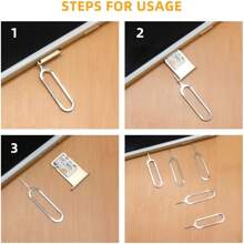 Dazone 50-10,000 Pieces SIM Card Removal Openning Tool Universal Tray Eject Pins Needle Opener Ejector Compatible With All Phone And Tablet Models - Silver - View 11