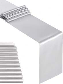 2件/5件/10件缎面婚礼装饰桌旗适用于酒店活动家居生日餐厅宴会丝带桌旗派对桌旗 - 彩色 - 查看 28