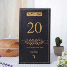 MAYJAM 20瓶装5毫升/0.17液盎司精油套装，适用于蜡烛和肥皂制作、香薰机和加湿器，100%纯精油，可用于家居香氛、护肤和按摩，是馈赠亲友的理想之选。套装包含：百里香、香草、雪松、薰衣草、广藿香、柠檬、柠檬尤加利、牛至、姜黄、黑胡椒、佛手柑、没药、葡萄柚、洋甘菊、马郁兰、薄荷、橙花、丁香、杜松和丝柏。