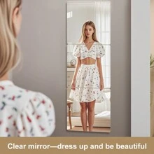 4 pièces Ensemble de carreaux de miroir, miroir doux acrylique DIY combinable pour décoration murale avec adhésif et anti-chute, miroir acrylique trempé incassable, sans cadre et auto-adhésif - idéal pour la chambre à coucher, la salle de gym et le placard, installation facile, design gain de place