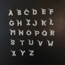 1 Stück personalisierter Valentinstag Buchstaben Metall Kristall Schnürsenkel Schnalle, DIY Dekoration für Leinenschuhe, Geburtstagsgeschenk