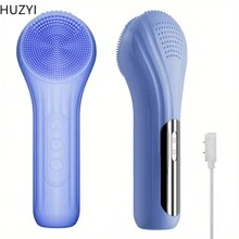 Cepillo de silicona recargable para exfoliación facial - Limpieza profunda y exfoliación, apto para hombres y mujeres, Impermeable IPX7, recargable por USB
