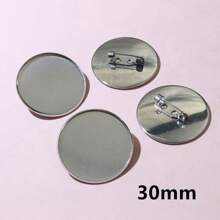 10 piezas, tamaño interno de 8-30 mm, base en blanco para broche de acero inoxidable 304, ajuste de cabujón, accesorios para hacer joyas DIY